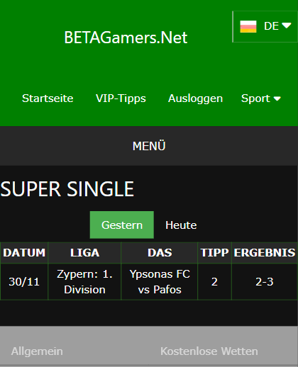 gewonnene Wettscheine